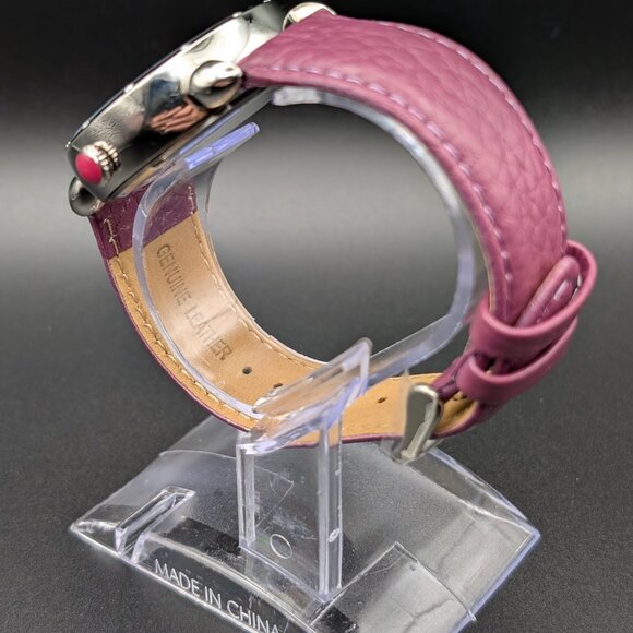 Bertha Vivica Fox Wrist Watch Original Authentic Fuchsia Band Silver Case - NIB main image 7